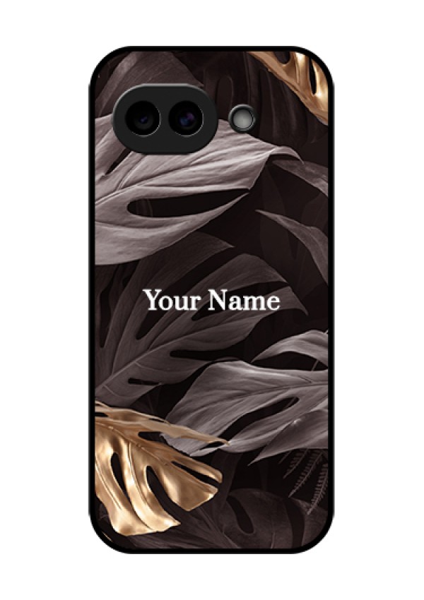 Google Pixel 10A 5G Custom Glass Phone Case - Wild Leaves Digital Paint Design