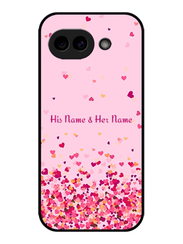 Custom Google Pixel 10A 5G Custom Glass Phone Case - Floating Hearts Design