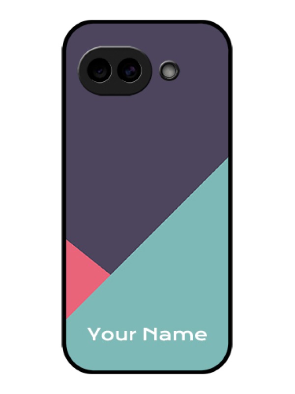 Custom Google Pixel 10A 5G Custom Glass Phone Case - Tri Color Abstract Design