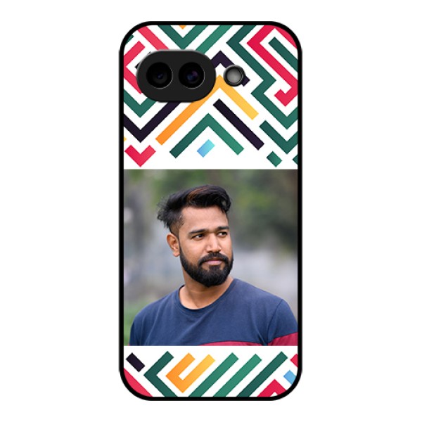 Google Pixel 10A 5G Custom Glass Phone Case - Colorful Maze Pattern Design