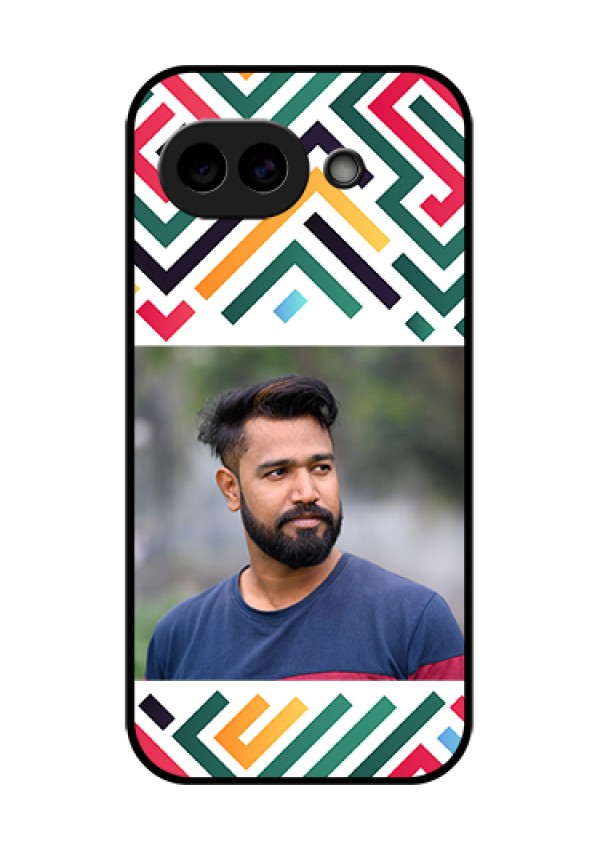Google Pixel 10A 5G Custom Glass Phone Case - Colorful Maze Pattern Design