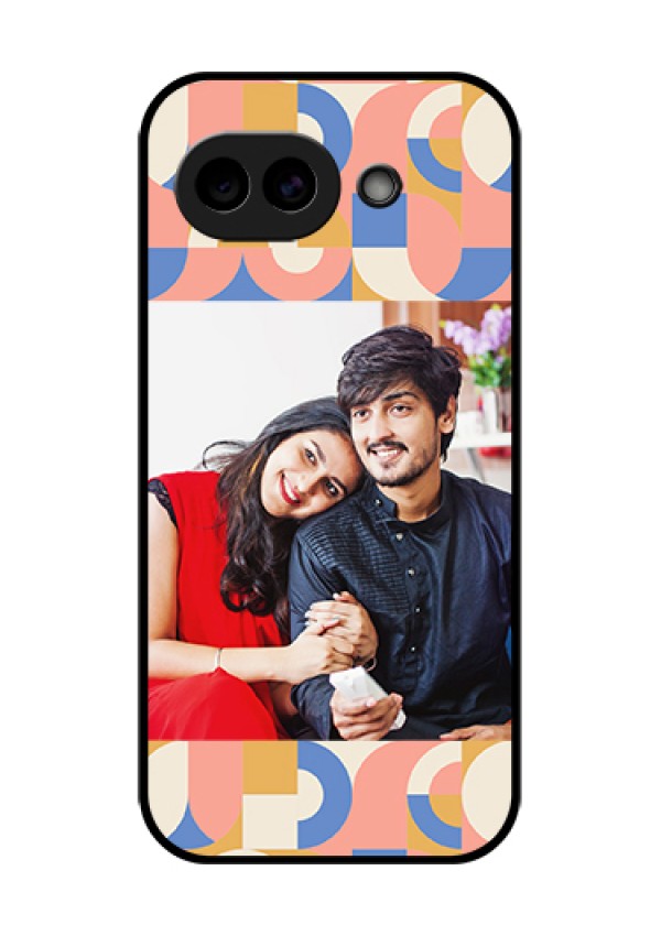 Google Pixel 10A 5G Custom Glass Phone Case - Semi - Circle Maze Pattern Design