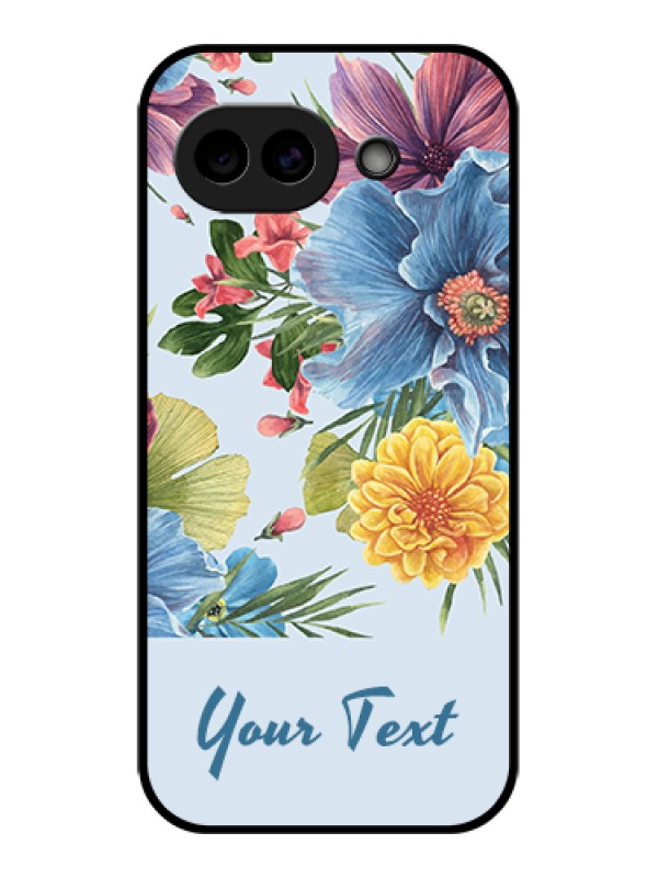 Custom Google Pixel 10A 5G Custom Glass Phone Case - Stunning Watercolored Flowers Painting Design