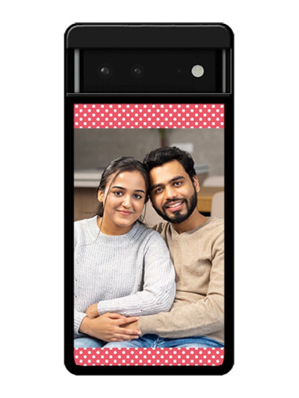 Custom Google Pixel 6 5G Custom Glass Phone Case - White Dotted Design