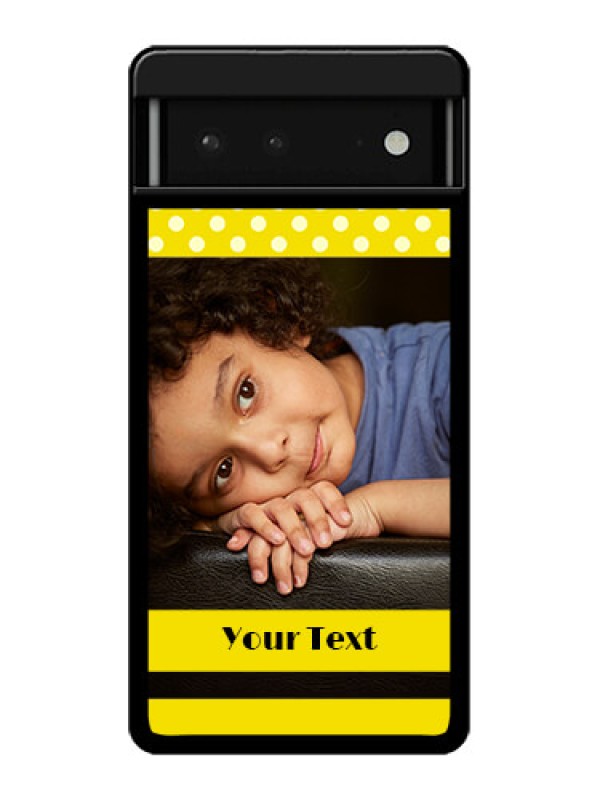 Custom Google Pixel 6 5G Custom Glass Phone Case - Bright Yellow Case Design