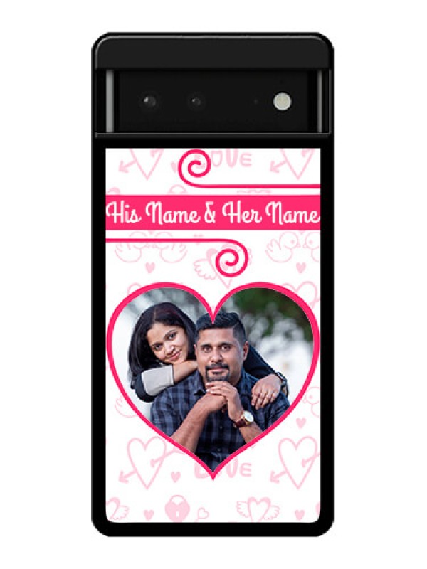 Custom Google Pixel 6 5G Custom Glass Phone Case - Heart Shape Love Design