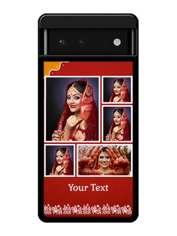 Custom Google Pixel 6 5G Custom Glass Phone Case - Wedding Pic Upload Design