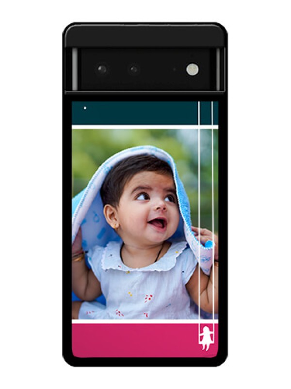 Custom Google Pixel 6 5G Custom Glass Phone Case - Cute Girl With Cloud Design