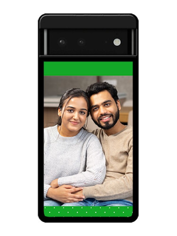 Custom Google Pixel 6 5G Custom Glass Phone Case - Green Pattern Design