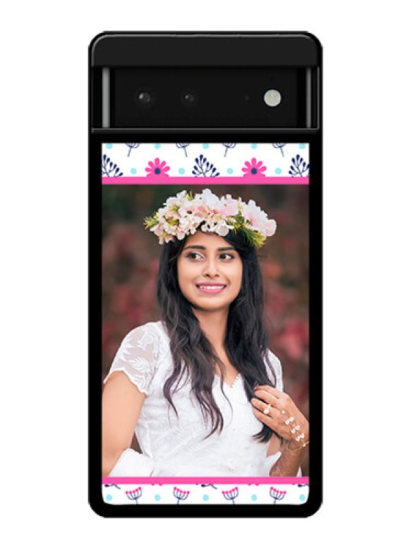 Custom Google Pixel 6 5G Custom Glass Phone Case - Colorful Flower Design