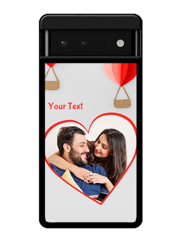 Custom Google Pixel 6 5G Custom Glass Phone Case - Parachute Love Design