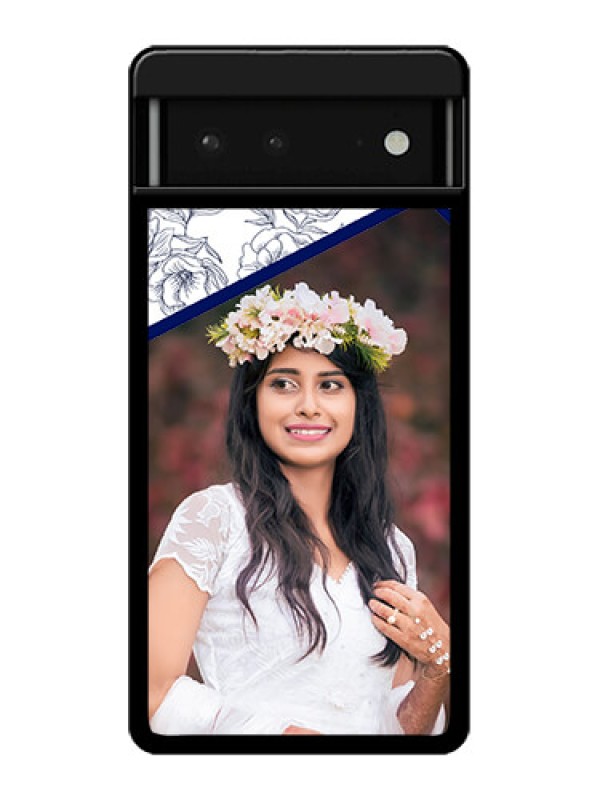 Custom Google Pixel 6 5G Custom Glass Phone Case - Classy Floral Design