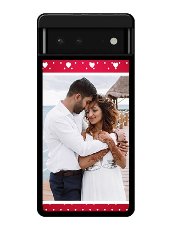 Custom Google Pixel 6 5G Custom Glass Phone Case - Hearts Mobile Case Design