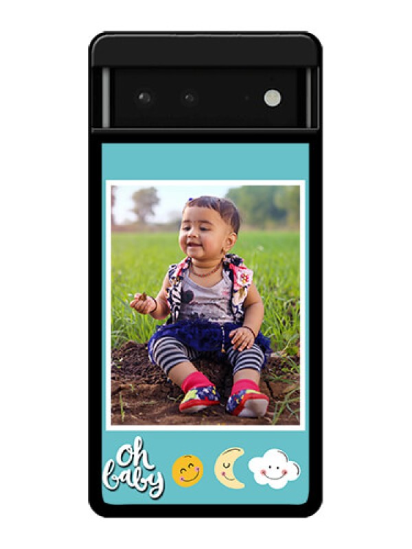 Custom Google Pixel 6 5G Custom Glass Phone Case - Smiley Kids Stars Design