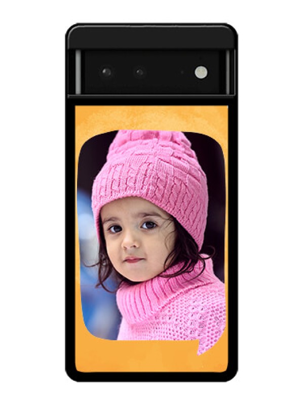 Custom Google Pixel 6 5G Custom Glass Phone Case - Water Color Design With Bird Icons