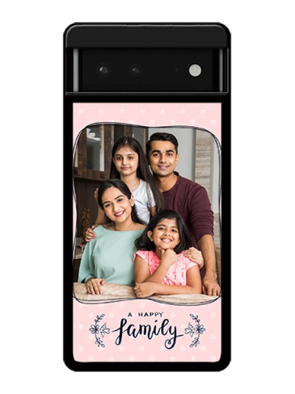Custom Google Pixel 6 5G Custom Glass Phone Case - Family With Dots Design
