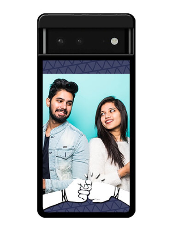 Custom Google Pixel 6 5G Custom Glass Phone Case - With Best Friends Design