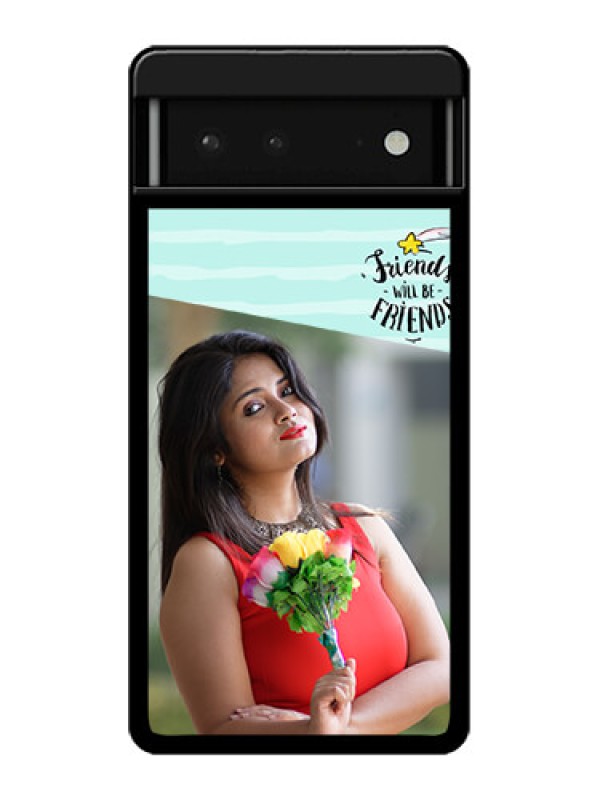 Custom Google Pixel 6 5G Custom Glass Phone Case - Friends Picture Icon Design