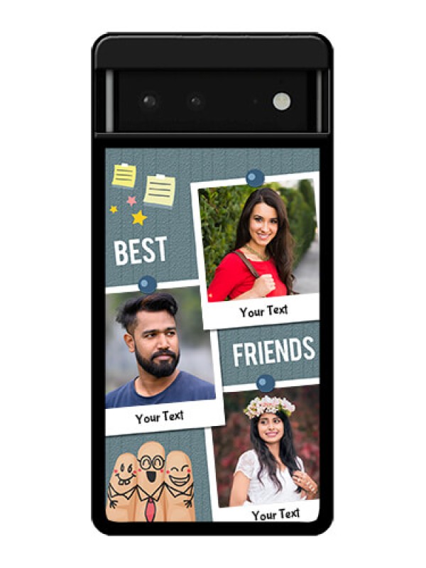 Custom Google Pixel 6 5G Custom Glass Phone Case - Sticky Frames And Friendship Design