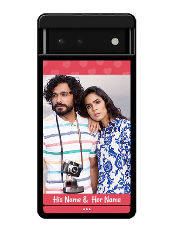 Custom Google Pixel 6 5G Custom Glass Phone Case - Simple Love Design