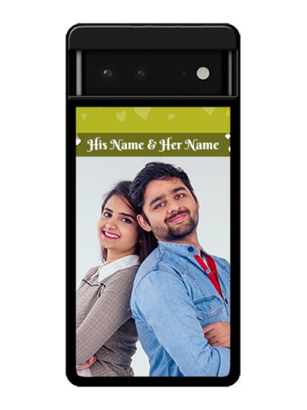 Custom Google Pixel 6 5G Custom Glass Phone Case - You & Me Heart Design