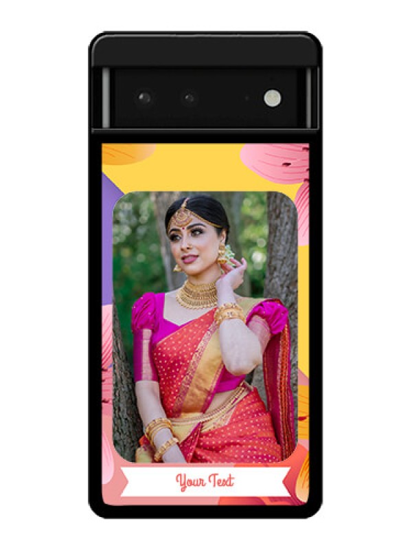 Custom Google Pixel 6 5G Custom Glass Phone Case - 3 Image With Vintage Floral Design