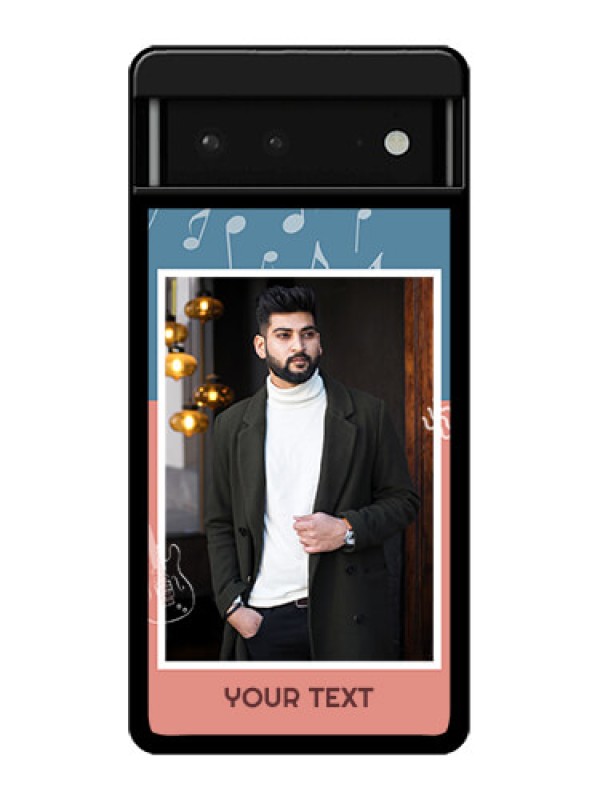 Custom Google Pixel 6 5G Custom Glass Phone Case - With Color Musical Note Design