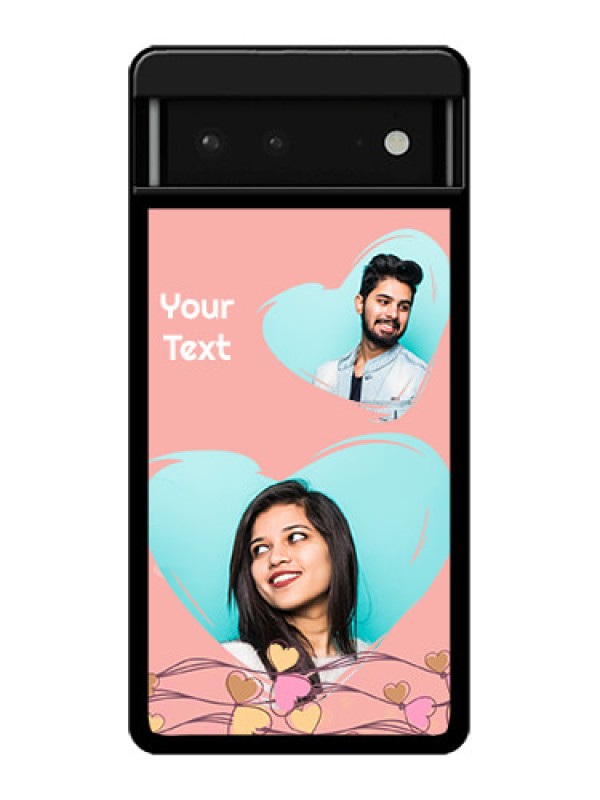 Custom Google Pixel 6 5G Custom Glass Phone Case - Love Doodle Design