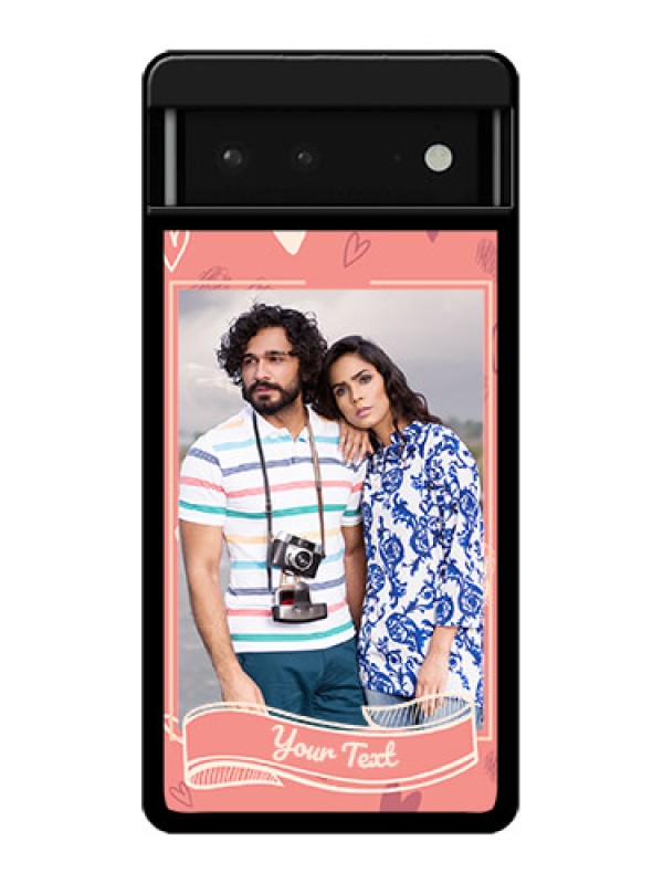 Custom Google Pixel 6 5G Custom Glass Phone Case - Love Doodle Art Design