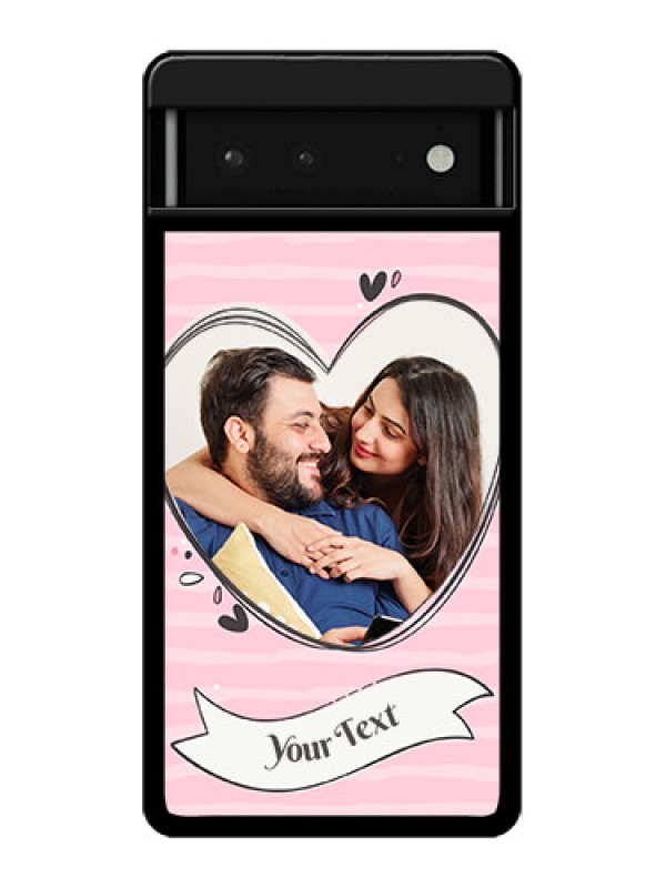 Custom Google Pixel 6 5G Custom Glass Phone Case - Vintage Heart Design