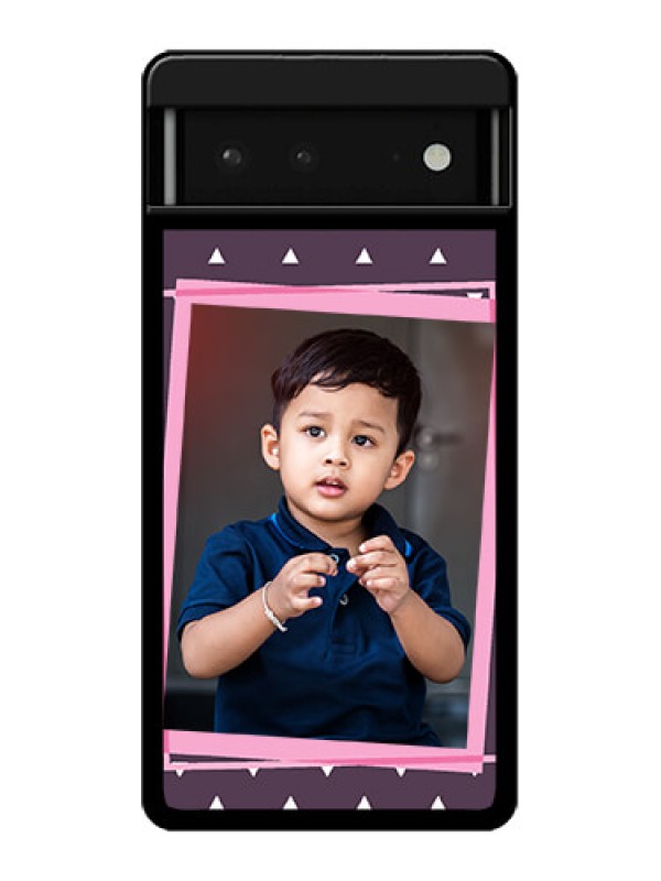 Custom Google Pixel 6 5G Custom Glass Phone Case - Triangle Pattern Dotted Design