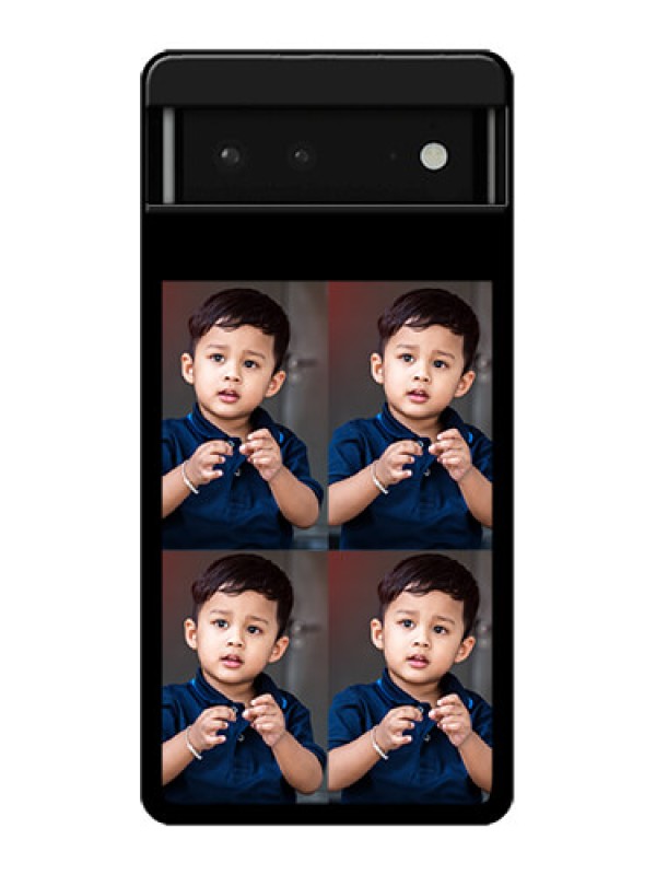 Custom Google Pixel 6 5G Custom Glass Phone Case - 4 Image Holder Design