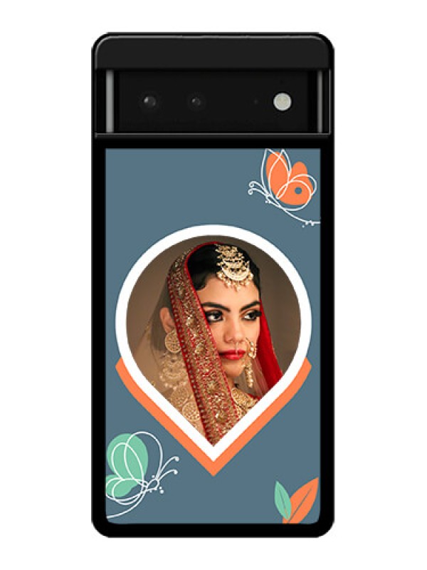 Custom Google Pixel 6 5G Custom Glass Phone Case - Droplet Butterflies Design