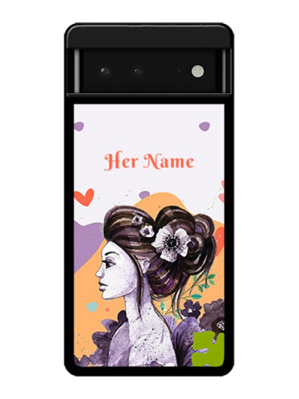 Custom Google Pixel 6 5G Custom Glass Phone Case - Woman And Nature Design