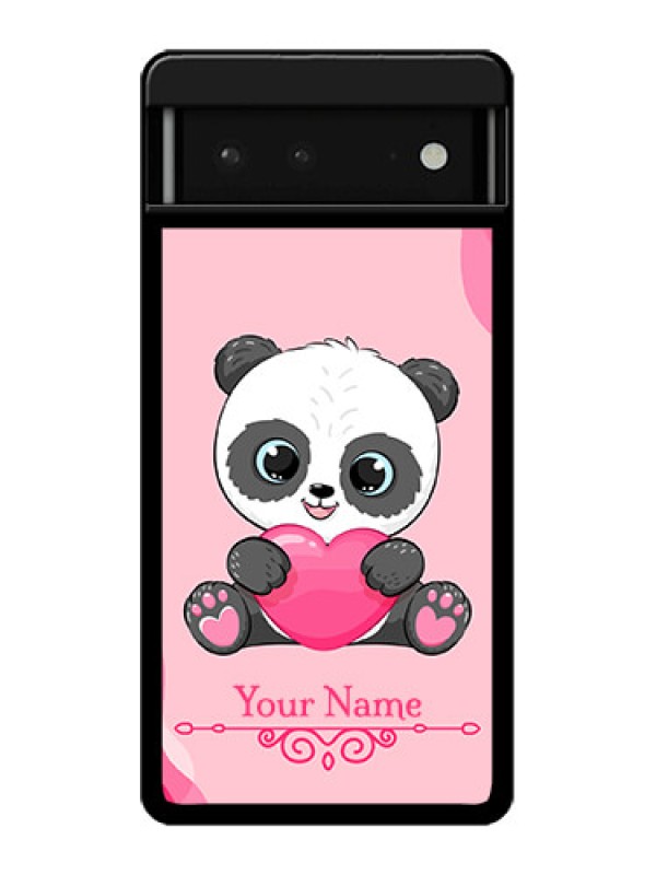 Custom Google Pixel 6 5G Custom Glass Phone Case - Cute Panda Design