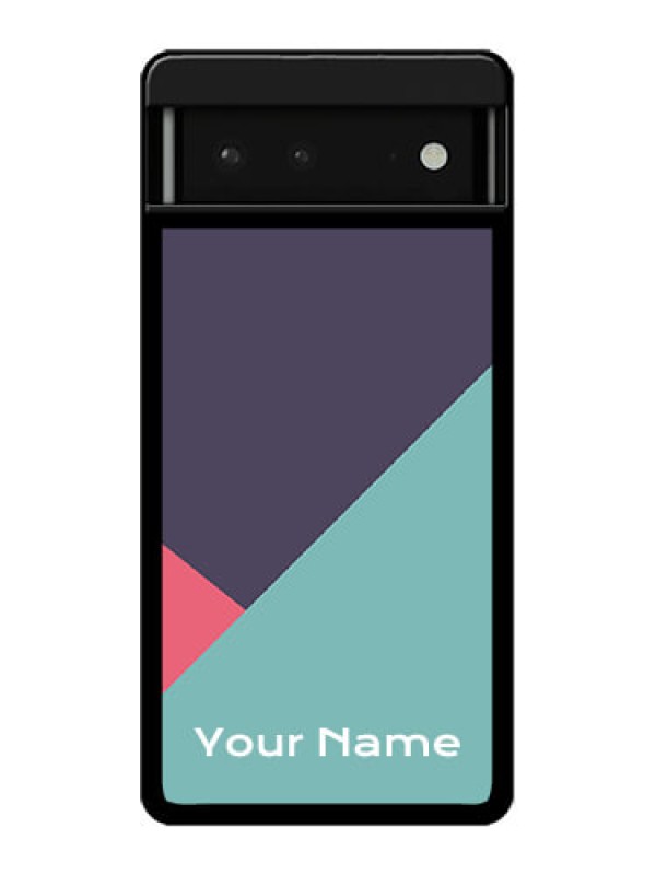 Custom Google Pixel 6 5G Custom Glass Phone Case - Tri Color Abstract Design