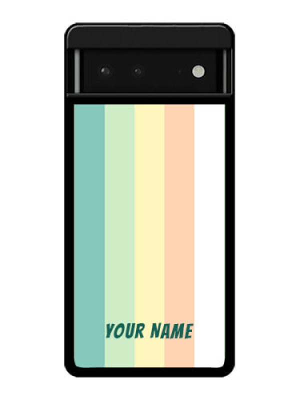 Custom Google Pixel 6 5G Custom Glass Phone Case - Multi - Colour Stripes Design