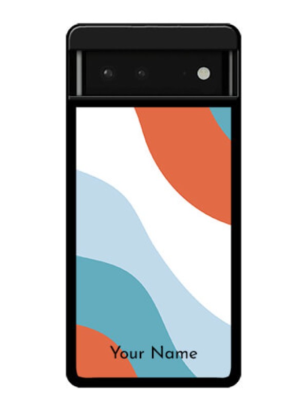 Custom Google Pixel 6 5G Custom Glass Phone Case - Coloured Waves Design