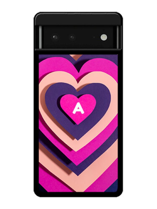 Custom Google Pixel 6 5G Custom Glass Phone Case - Cute Heart Pattern Design