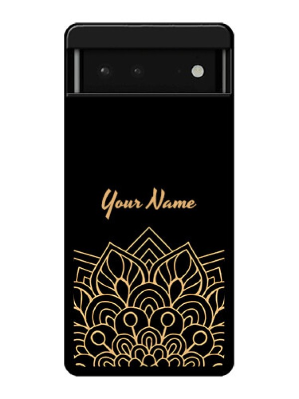 Custom Google Pixel 6 5G Custom Glass Phone Case - Golden Mandala Design