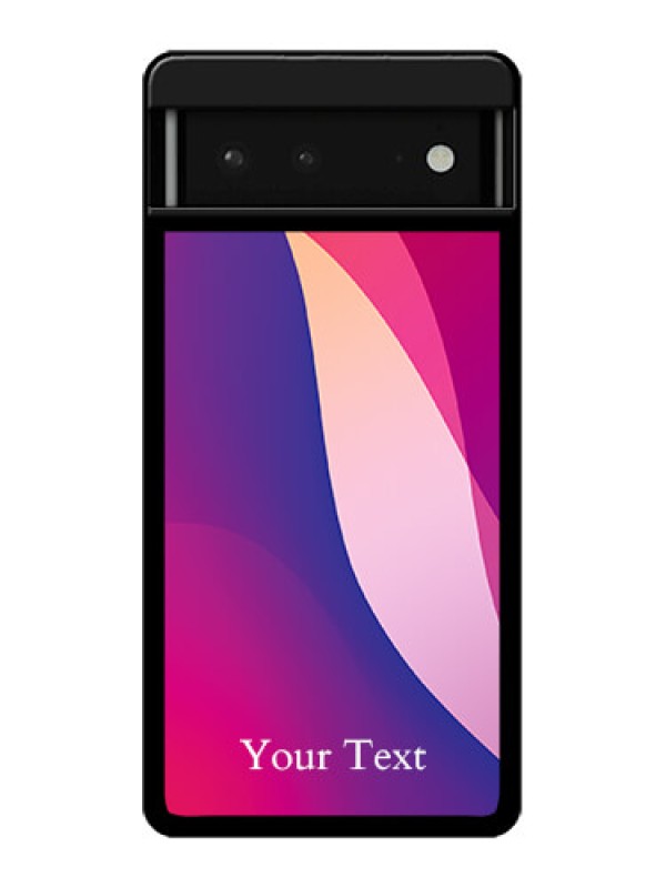 Custom Google Pixel 6 5G Custom Glass Phone Case - Digital Abstract Overlap Design