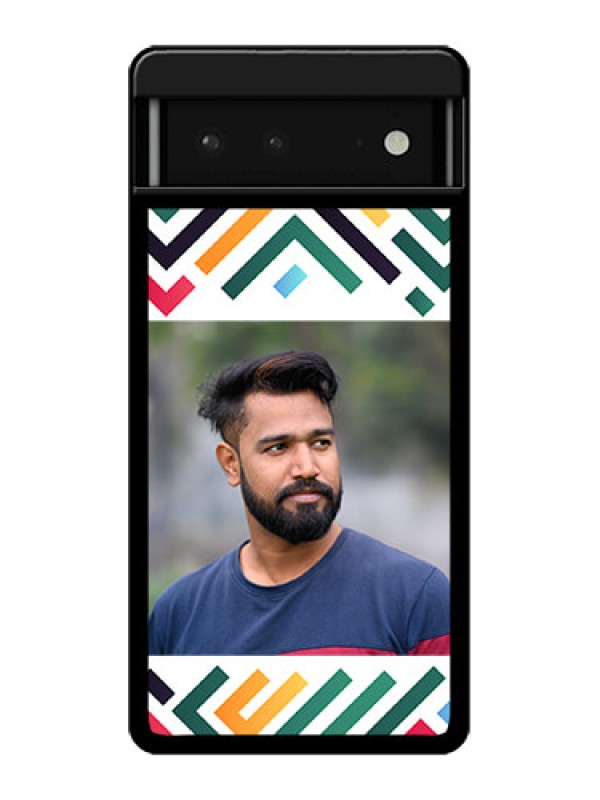 Custom Google Pixel 6 5G Custom Glass Phone Case - Colorful Maze Pattern Design