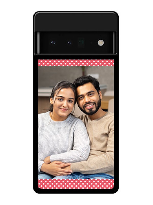 Custom Google Pixel 6 Pro 5G Custom Glass Phone Case - White Dotted Design