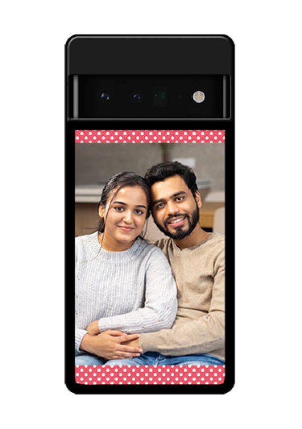 Google Pixel 6 Pro 5G Custom Glass Phone Case - White Dotted Design