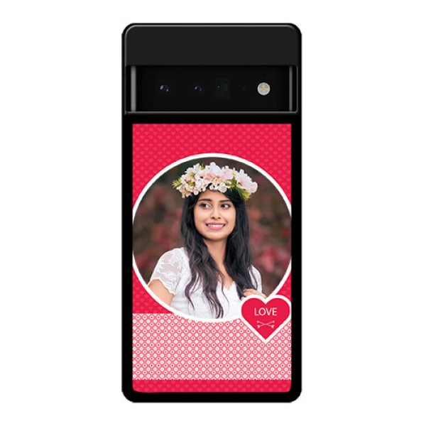 Google Pixel 6 Pro 5G Custom Glass Phone Case - Pink Color Pattern Design