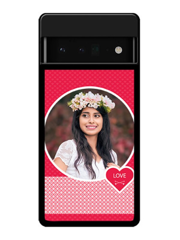 Custom Google Pixel 6 Pro 5G Custom Glass Phone Case - Pink Color Pattern Design