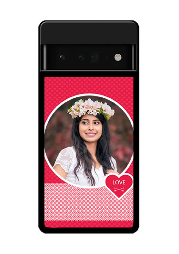 Google Pixel 6 Pro 5G Custom Glass Phone Case - Pink Color Pattern Design
