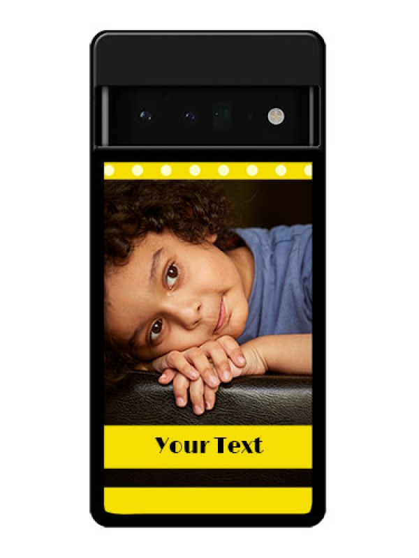 Custom Google Pixel 6 Pro 5G Custom Glass Phone Case - Bright Yellow Case Design