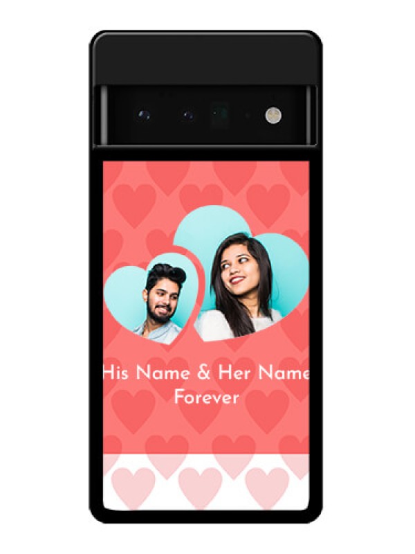 Custom Google Pixel 6 Pro 5G Custom Glass Phone Case - Couple Pic Upload Design