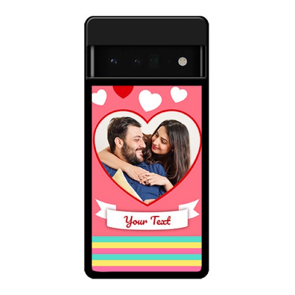 Google Pixel 6 Pro 5G Custom Glass Phone Case - Love Shapes Doodle Design